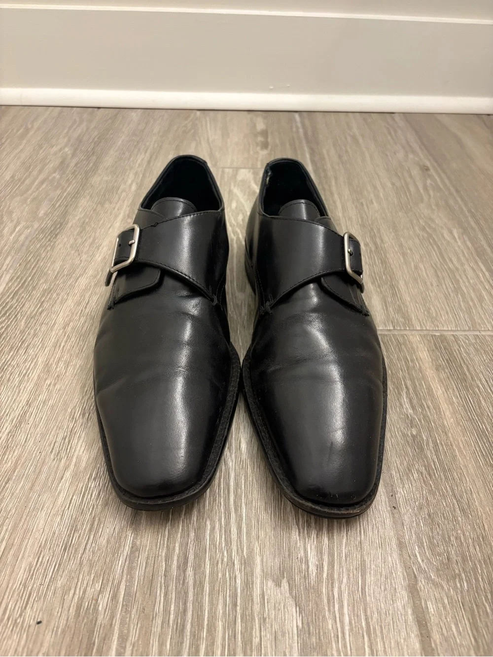 Banana Republic Black Leather Single Monk Strap Men’s Dress Shoes